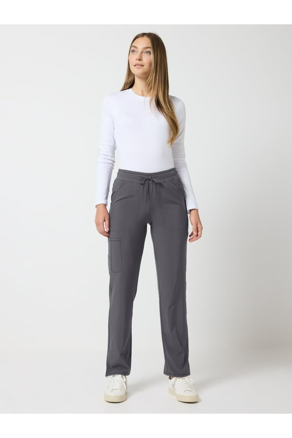 Performance Women’s Antimicrobial Drawstring Cargo Straight Leg Scrub Pant, Sizes XS–3XL