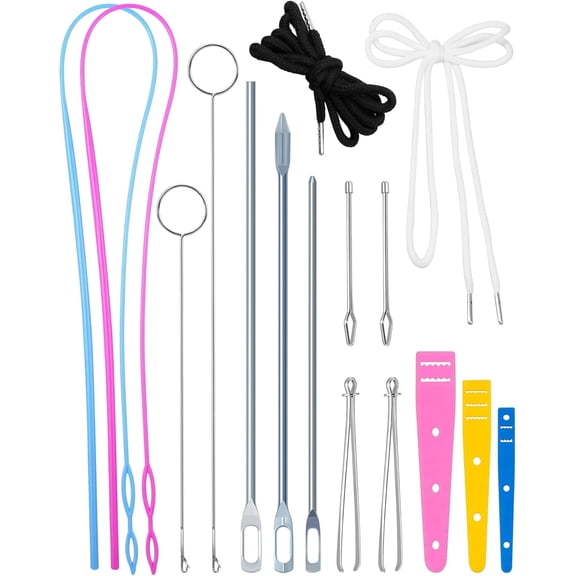 Drawstring Threader Tool Set Loop Turner & Bodkin Sewing Tool for Easy Threading of Hoodies, Jackets, Pants & Cords Reusable Drawstring Aid for Sewing & Crafts