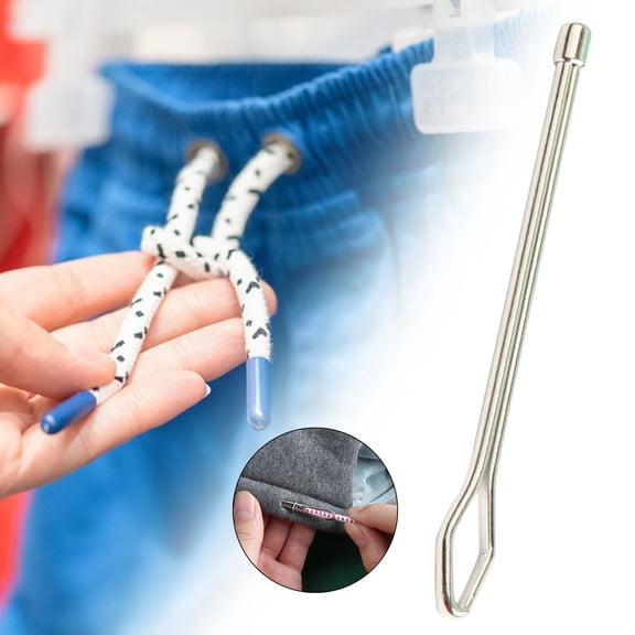 Drawstring Threaders Spring Drawstring Needle Threader, DIY Rope Threader Clip, Bendable Sewing Clips Drawstring Threader Tool Set,Quick Insert Drawstring Replacement for Hoodies, Shorts, Pants