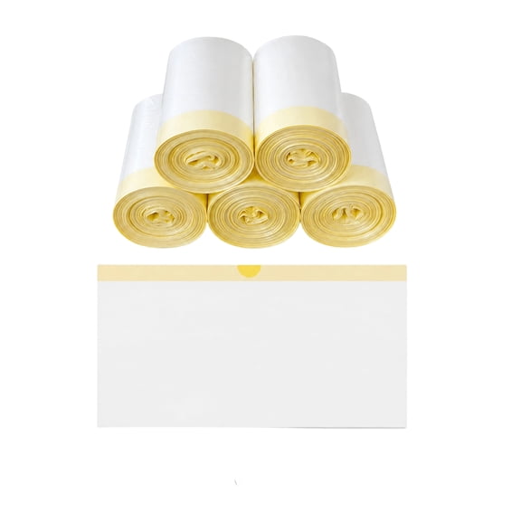 Drawstring Trash Bags 1 Roll 10 Count for Kitchen Bathroom Office Household Use
