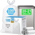 thumbnail image 1 of Drawstring Trash Bags 100 Count Heavy Duty Large Garbage Liners for Home Office Kitchen, 1 of 4