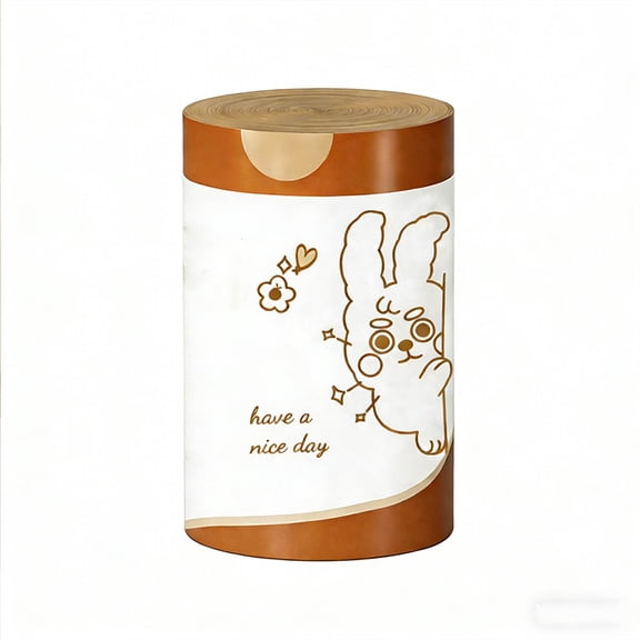 Drawstring Trash Bags Roll Printed Bunny Design Thickened Leak Proof Kitchen Garbage Plastic Bag Easy Tear 60 Counts Per Roll