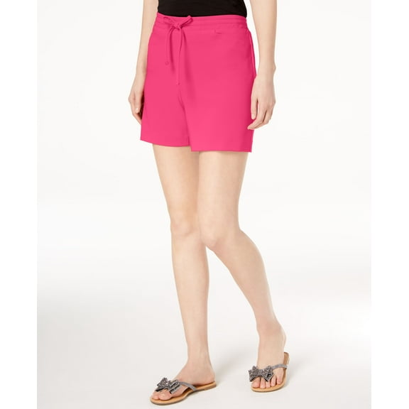 INC International Concepts Drawstring Waist Shorts Intense Pink M