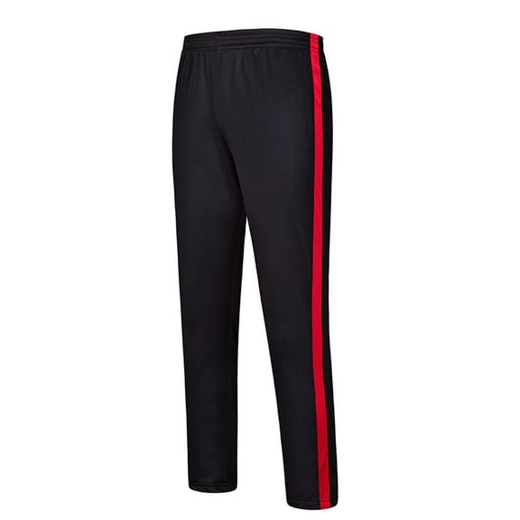 Drawstring Workout Sweatpants Teens Straight Leg Sweatpants, Boys Girls Color Block Side Striped Wide Leg Active Joggers with Pockets, Elastic High Waited Athletic Pants Wine 8Y
