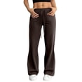 thumbnail image 1 of Drawstring Yoga Pants No Pockets For Women Workout Soft Stetchy Bell Bottom Flare Yoga Leggings, 1 of 6