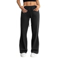 thumbnail image 1 of Drawstring Yoga Pants No Pockets For Women Workout Soft Stetchy Bell Bottom Flare Yoga Leggings, 1 of 6
