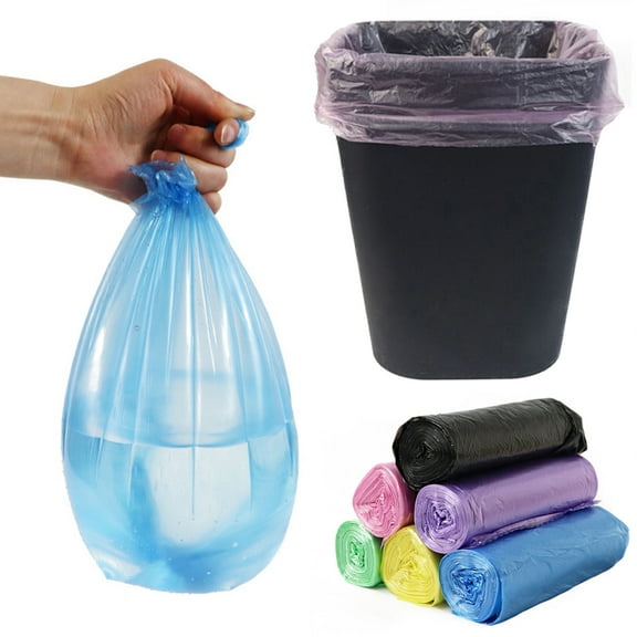 Trash Bags, 5 Rolls/100 Counts Disposable Small Garbage Bags for Office, Kitchen,Bedroom Waste Bin,Colorful Portable Strong Rubbish Bags,Wastebasket Bags
