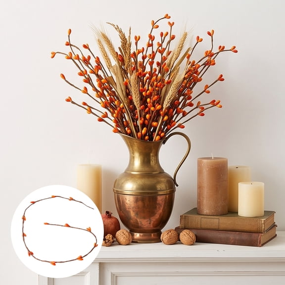 Drctbt Artificial Fall Berry Branches, Autumn Decorative Halloween Thanksgiving Home Shelf Decor
