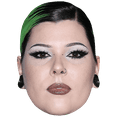 thumbnail image 1 of Dre Ronayne (Makeup) Celebrity Mask, Flat Card Face, Fancy Dress Mask, 1 of 6