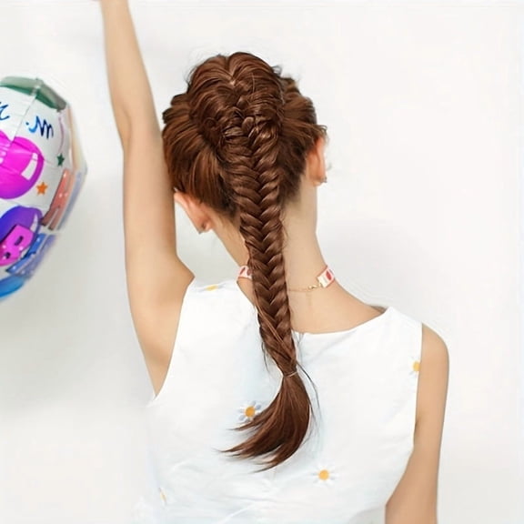 Dreaded Fishbone Braid Ponytail Headband - Stylish and Comfortable Hair Accessory for Women