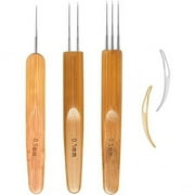 Dreadlock Crochet Hook for Hair Dreadlock Crochet Needle Loc Crochet Needle for Hair Braiding, Dread Crochet Needle 0.5mm1 Hook 2 Hooks 3 Hooks Dreadlocks Tool Interlocking Tool for Locs
