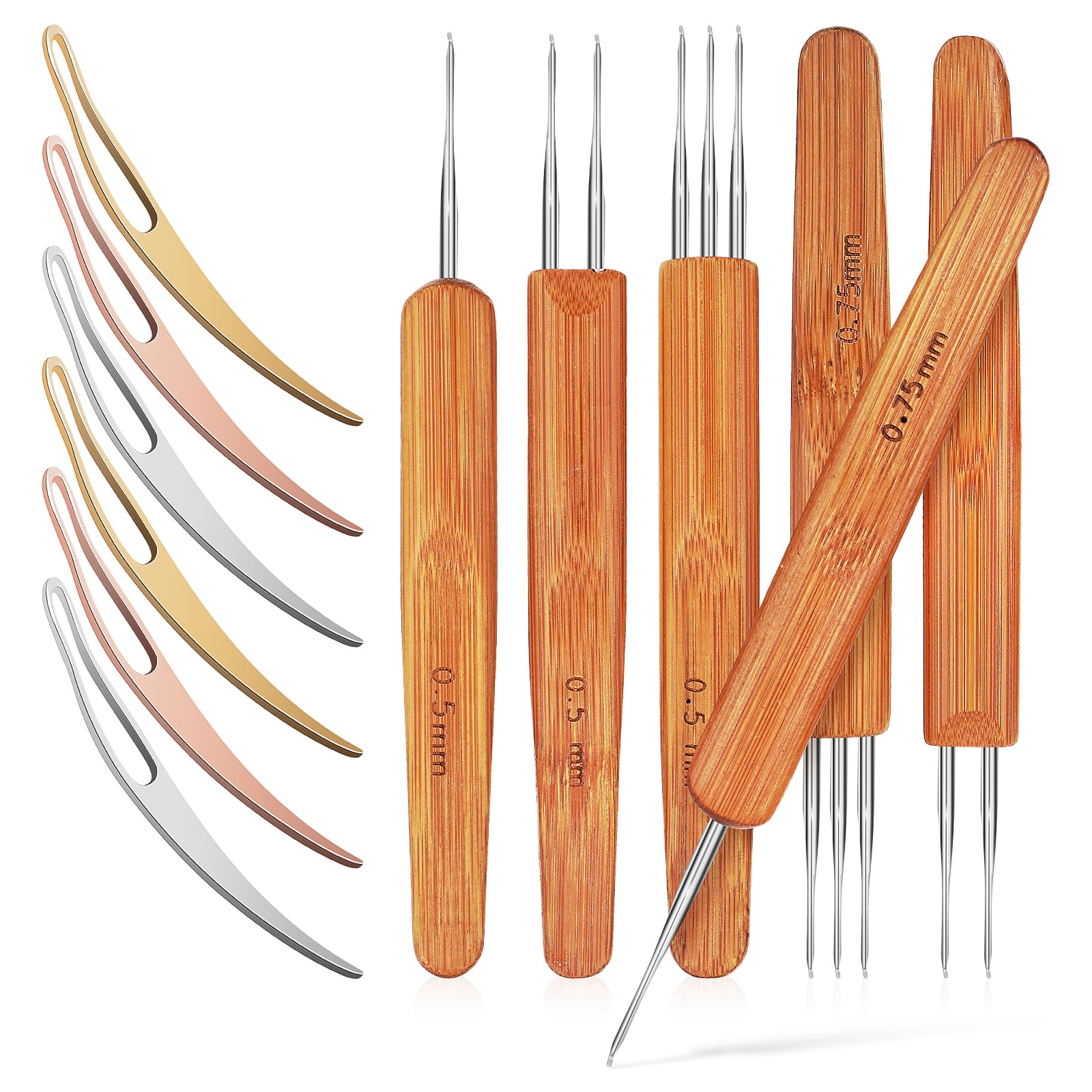 Dreadlock Crochet Kit Dreadlocks Braiding Tools Crochets Needles Wood