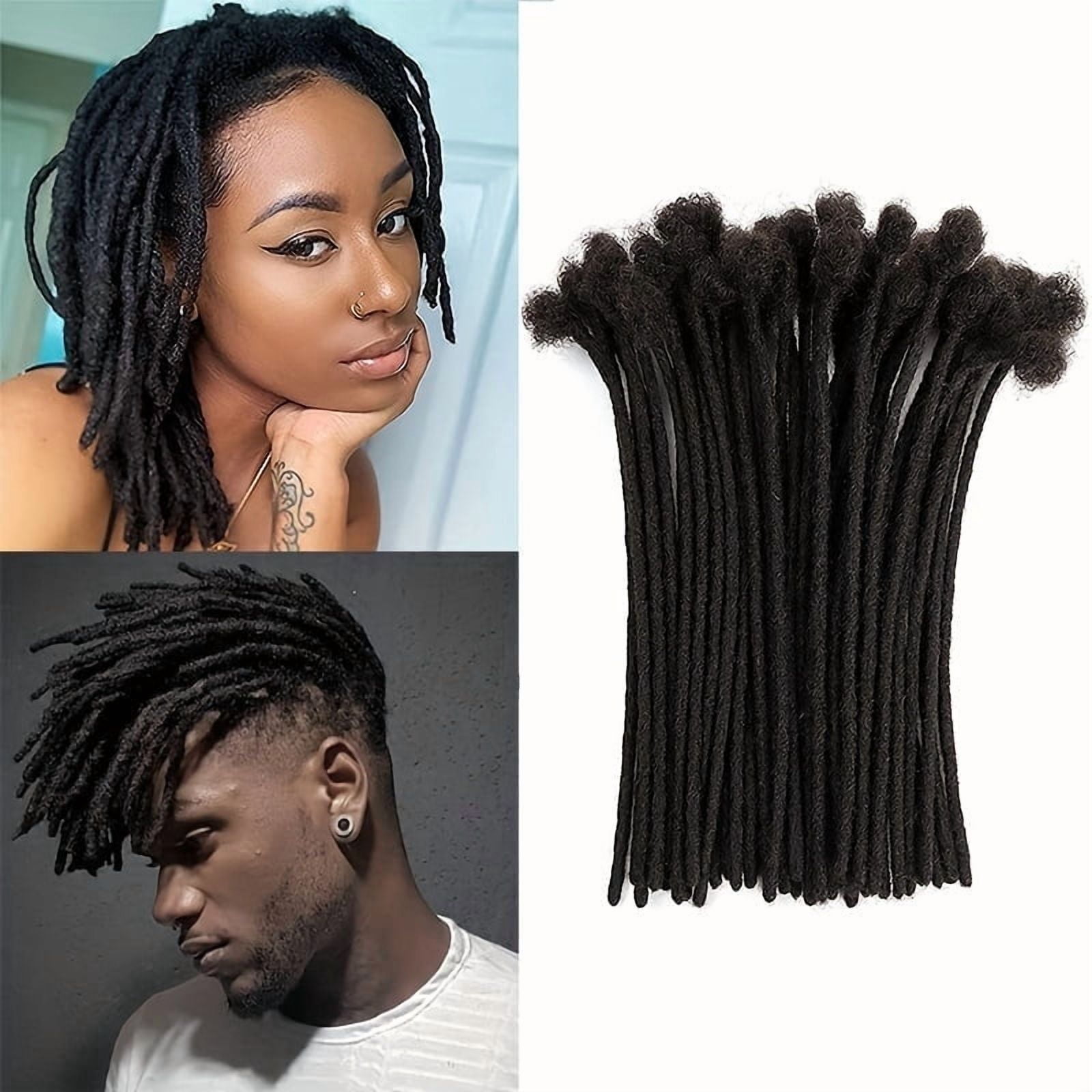 Dreadlock Extension Human Hair 16inch 0.6cm Width Permanent Huamn Hair ...