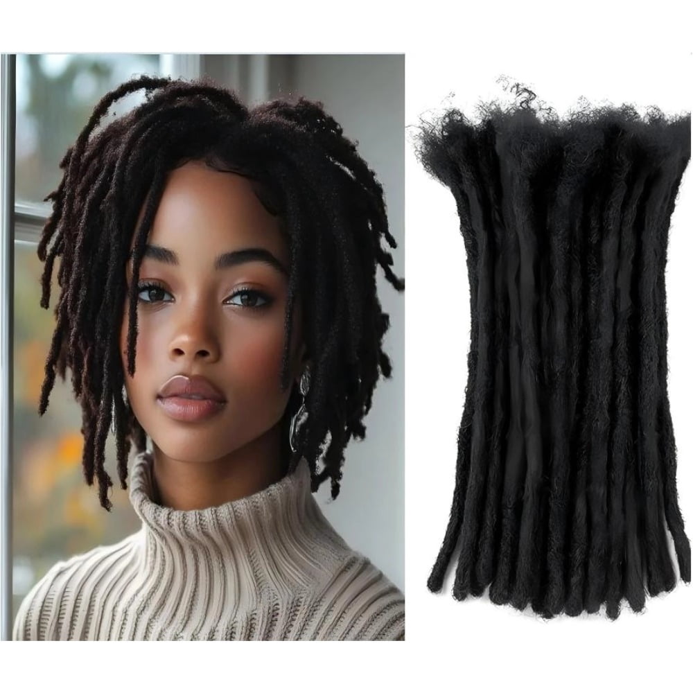 Dreadlock Extension Human Hair 12inch 0.6cm Width Permanent Huamn Hair ...