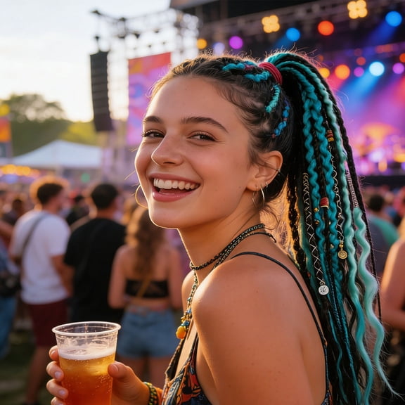 Dreadlock Extensions Gradient Color - Synthetic Braiding Hair Pieces, Ombre Dreads, Removable Hair Extensions, Boho Festival Style, Lightweight Hairpiece, Summer Beach Look