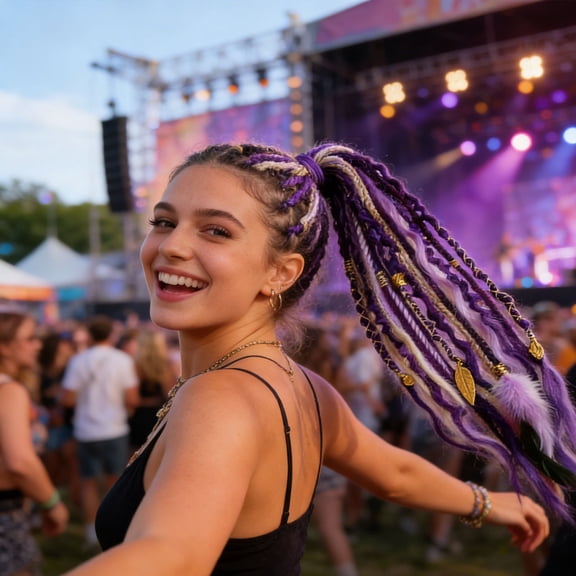 Dreadlock Extensions Gradient Color - Synthetic Braiding Hair Pieces, Ombre Dreads, Removable Hair Extensions, Boho Festival Style, Lightweight Hairpiece, Summer Beach Look
