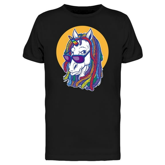 Dreadlock Unicorn Glasses T-Shirt Men -Image by Shutterstock, Male Large