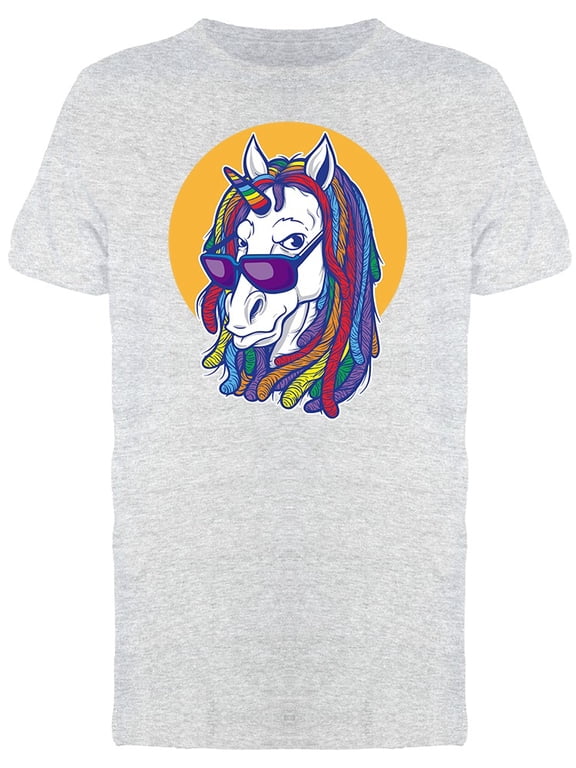 Dreadlock Unicorn Glasses T-Shirt Men -Image by Shutterstock, Male Medium
