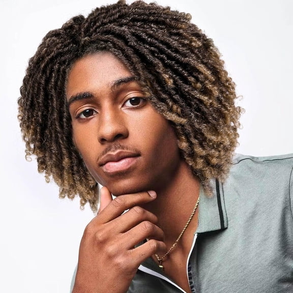 Dreadlock Wig for Men 12 Inch Short Dreadlock Wigs Wear and Go for Daily or Party(1B/27)