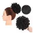 thumbnail image 1 of Dreadlocks Bun Afro Puff Drawstring Ponytail Hair Chignon Faux Nu Locs Hair Extensions, 1 of 7