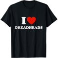 thumbnail image 1 of Dreadlocks Retro Red Heart Outfit I Love Dreadheads T-Shirt, 1 of 3