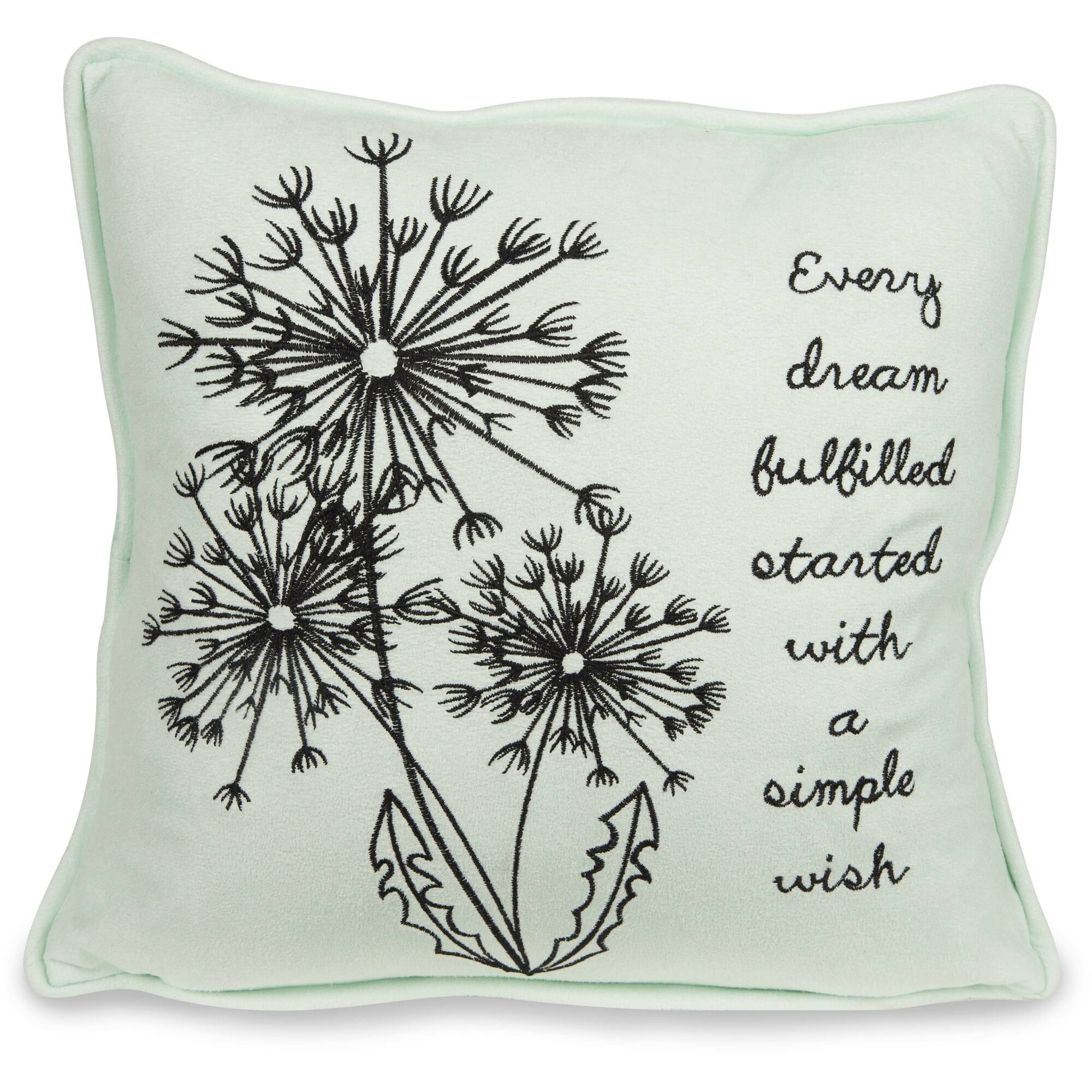 Mint Green Micro Suede Dream Throw Pillow