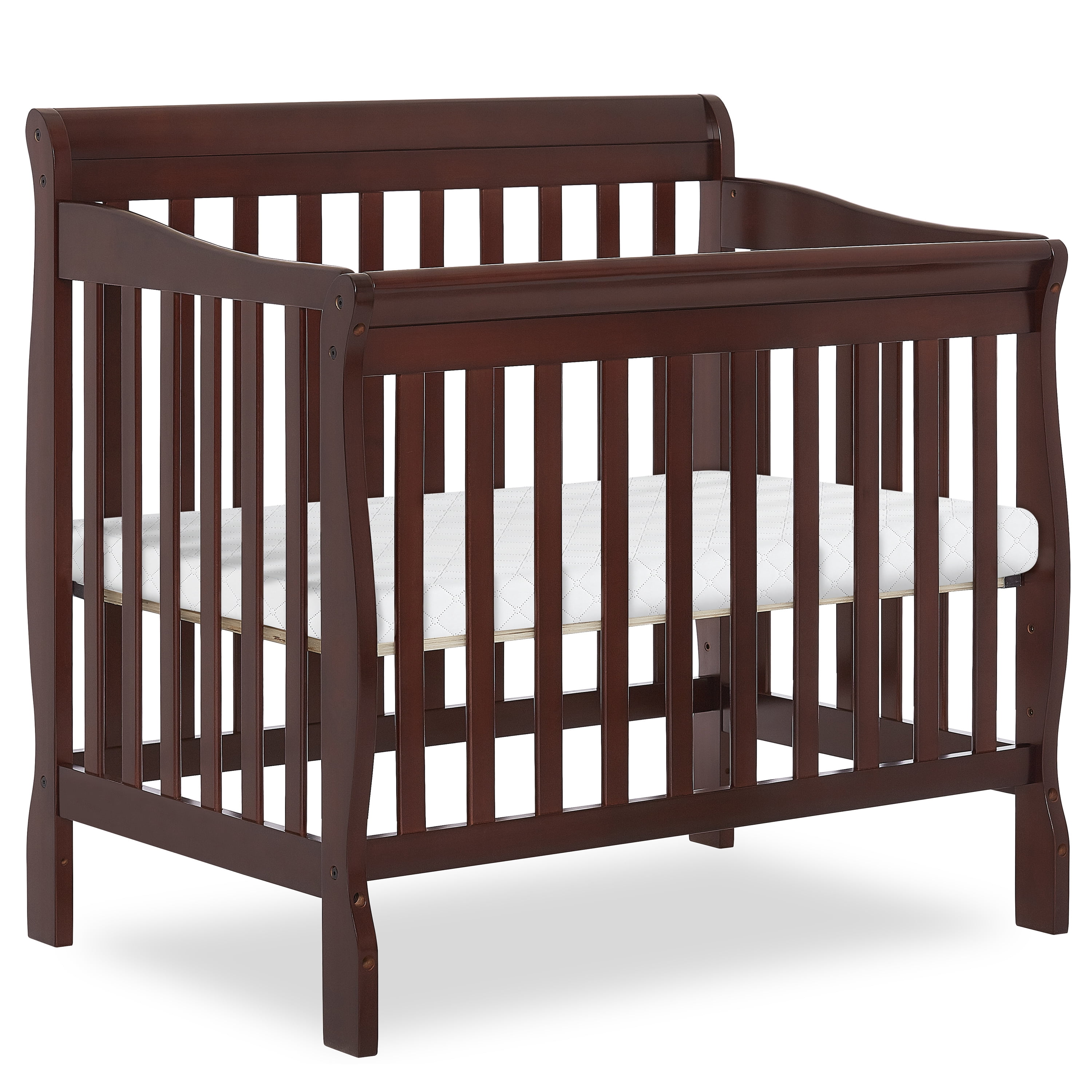 Dream On Me Aden 4-in-1 Convertible Mini Crib, Espresso