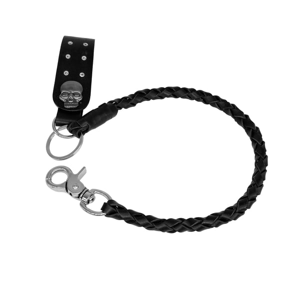 Dream Apparel 22" Pants Keychain, Biker Chain Motorcycle Wallet Chain with Keyring Leather Skull