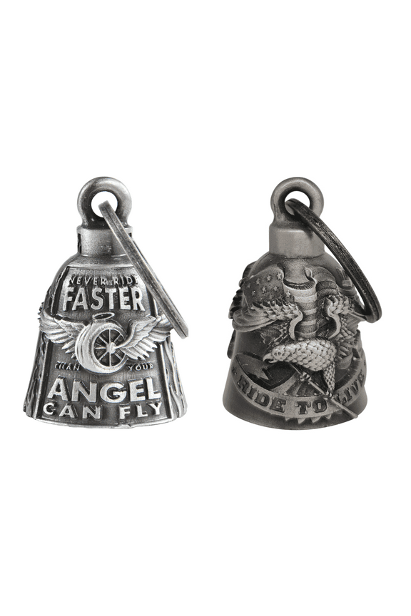 【2Pack】Motorcycle Bells for Biker Good Luck Riding Bells with Hanger Motorcycle Accessory or Keychain for Luck