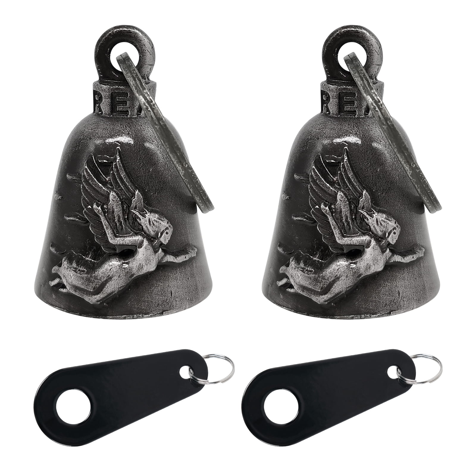 Dream Apparel 【2Pack】Motorcycle Bells for Biker Good Luck Riding