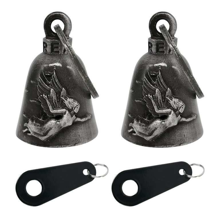 Dream Apparel 2PackMotorcycle Bells for Biker Good Luck Riding Bells with Hanger Motorcycle Accessory or Keychain for Luck Women s Size One size
