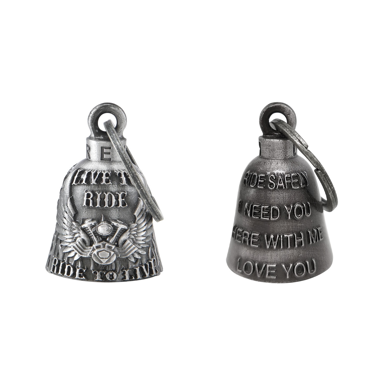 Dream Apparel 【2Pack】Motorcycle Bells for Biker Good Luck Riding Bells with Hanger Motorcycle