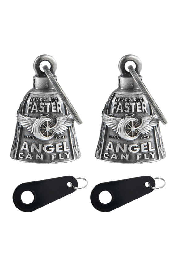 【2Pack】Motorcycle Bells for Biker Good Luck Riding Bells with Hanger Motorcycle Accessory or Keychain for Luck