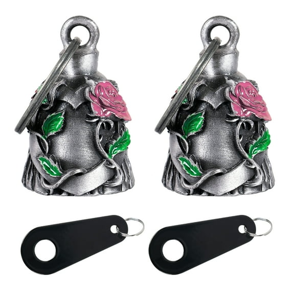 Dream Apparel 【2Pack】Motorcycle Bells for Biker Good Luck Riding Bells with Hanger Motorcycle Accessory or Keychain for Luck