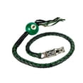 thumbnail image 1 of Dream Apparel 36" Leather Motorcycle Get Back Whip for Handlebar Fringed Biker Whip With Pool Ball Black Green, 1 of 4