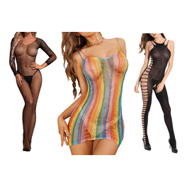 Women Sexy Lingerie Lace Sheer Babydoll Mini Dress Underwear Nightwear  Sleepwear