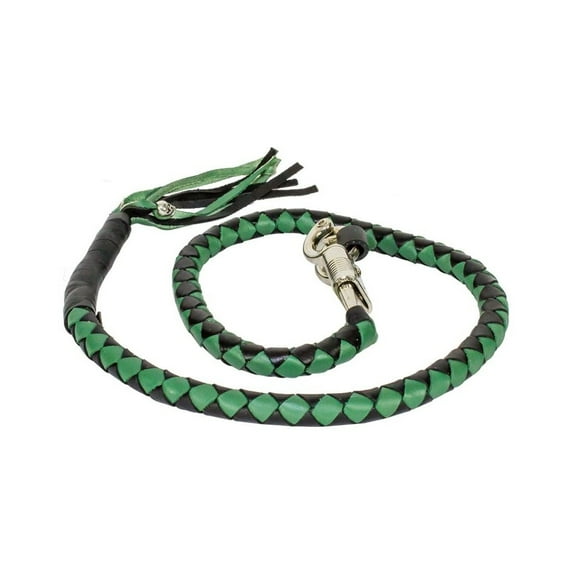 Dream Apparel 42" Leather Motorcycle Get Back Whip for Handlebar Fringed Biker Whip