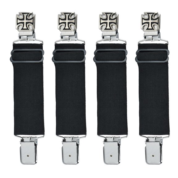 Dream Apparel Adjustable Boot Clips for Motorcycle Riding, Biker Boot Straps Elastic Pant Keeper