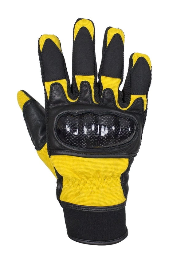 Black Leather Motorcycle Knuckle Protector Gloves Riding Gloves for Men Women Biker Full Finger