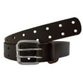 thumbnail image 1 of Dream Apparel Brown Dotted Double Prong Motorcycle Leather Belt, 1 of 5