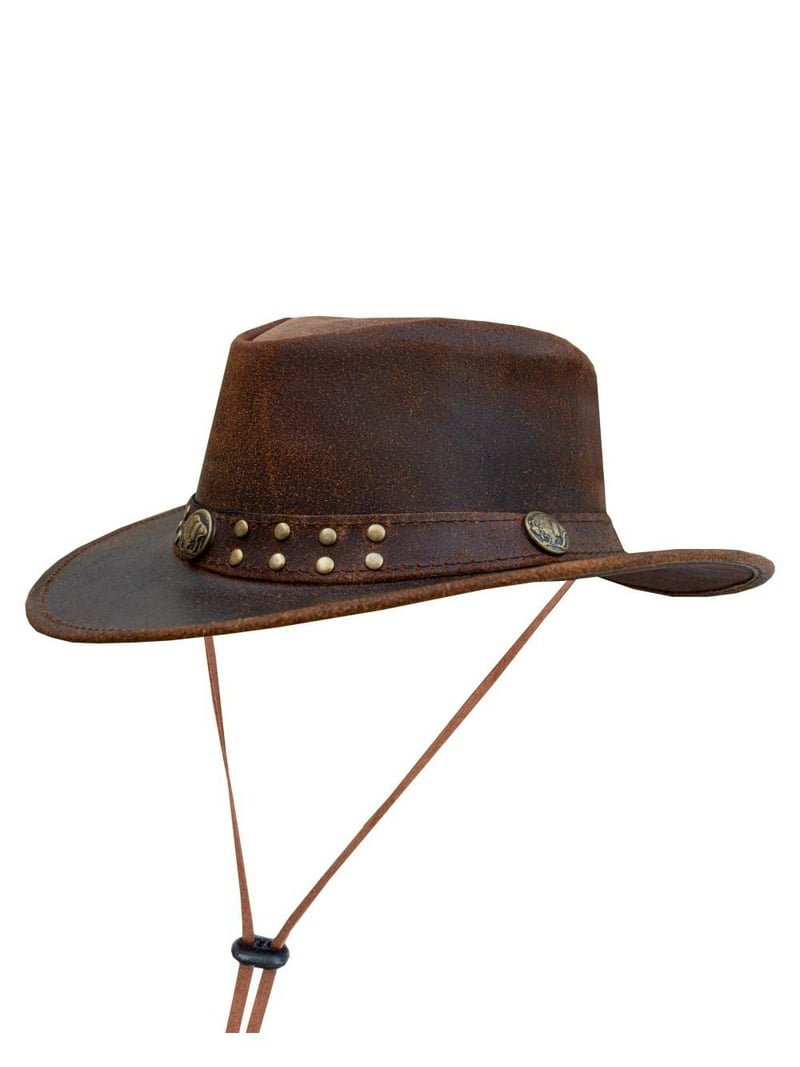 Dream Apparel Brown Leather Cowboy Western Hat for Men and  display picture 1