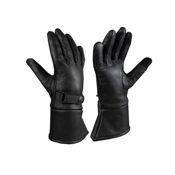 Dream Apparel Classic Gauntlet Motorcycle gloves Motorbike Riding Gloves W/ Touchscreen for Men Women Biker Waterproof Winter Gloves Cycling, Driving, Hiking