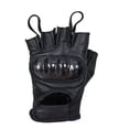 thumbnail image 1 of Dream Apparel Fingerless Naked Cowhide Leather Motorcycle Gloves, 1 of 5