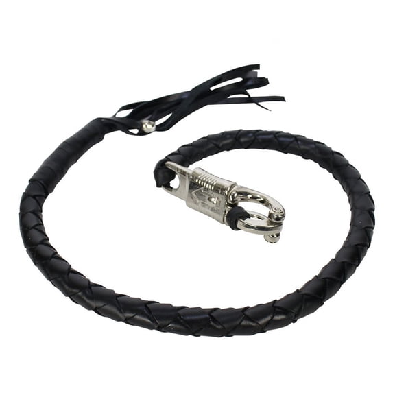 Dream Apparel GBW17-11 All Black Motorcycle Get Back Whip Naked Leather, 36 inches