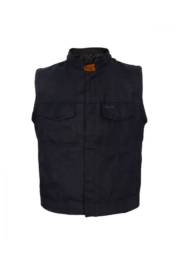 Kids Motorcycle Vest Youth Classic Biker Vest Denim children Coats with Multiple Pockets Black