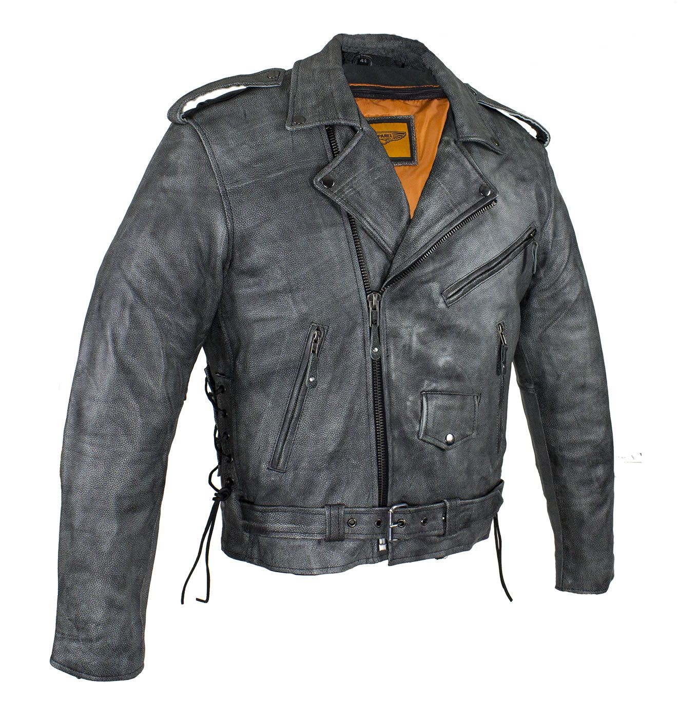 Dream Apparel Leather Motorcycle Jacket for Men Moto Riding Classic ...