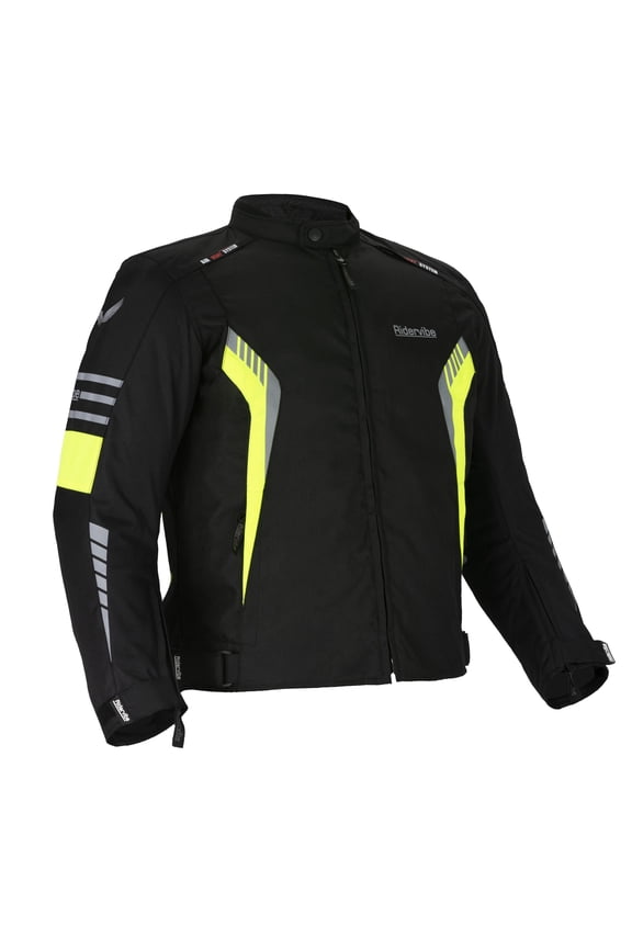 Men's All-season Motorcycle Jacket for Enduro Dualsport Riding with 600 D polyester, Armor Foam Padding, Visibility