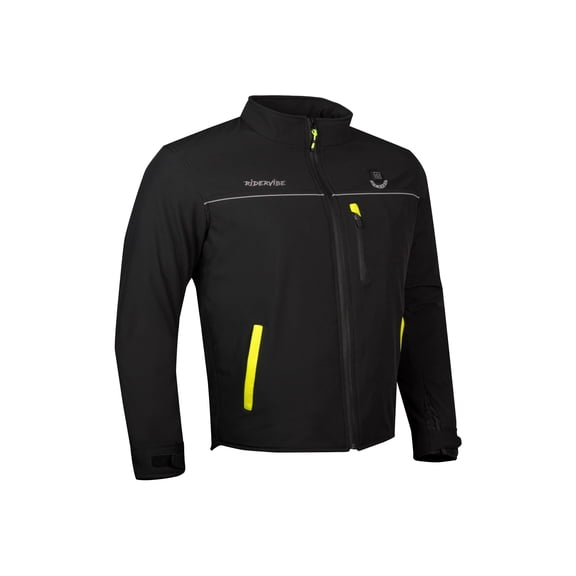 Dream Apparel Mens Heated System Textile Jacket, Men’s Leather Motorcycle Jacket with Mesh Panels, CE Armor, Reflective Trim