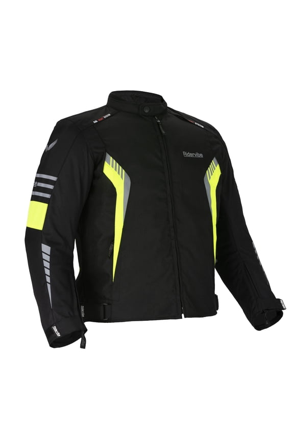 Men's All-season Motorcycle Jacket for Enduro Dualsport Riding with 600 D polyester, Armor Foam Padding, Visibility