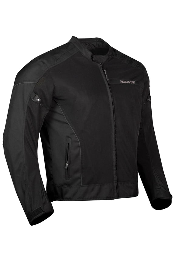 Men’s Mesh Motorcycle Jacket with Removable Armor, Reflective Back Panel, Waterproof Zip-Out Lining